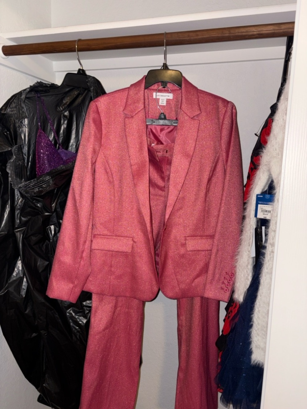 Liz Claiborne Shimmer Fuchsia Blazer and Pants